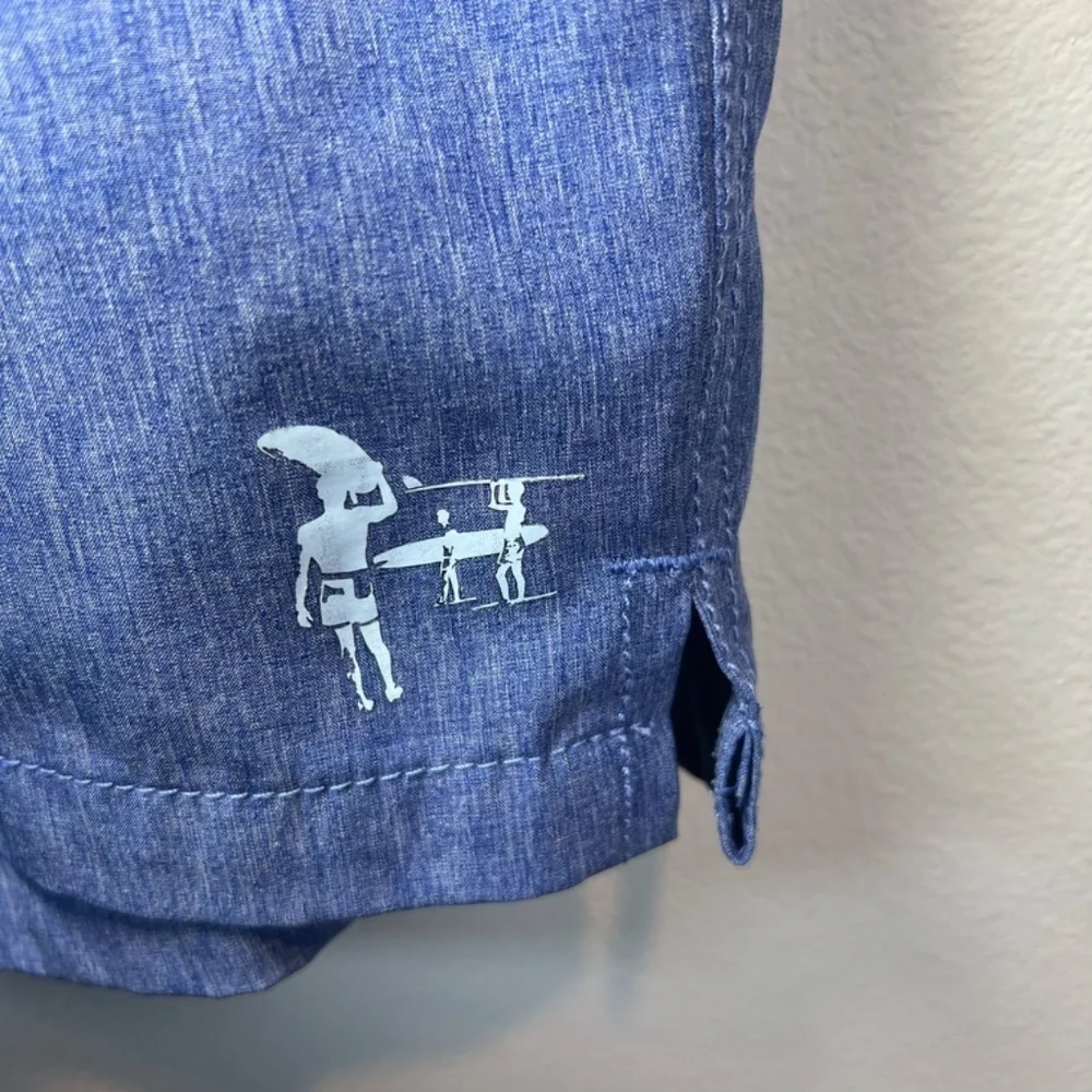 The Endless Summer Hybrid Pull On Shorts Blue Pocket Logo Quick Dry Stretch XXL